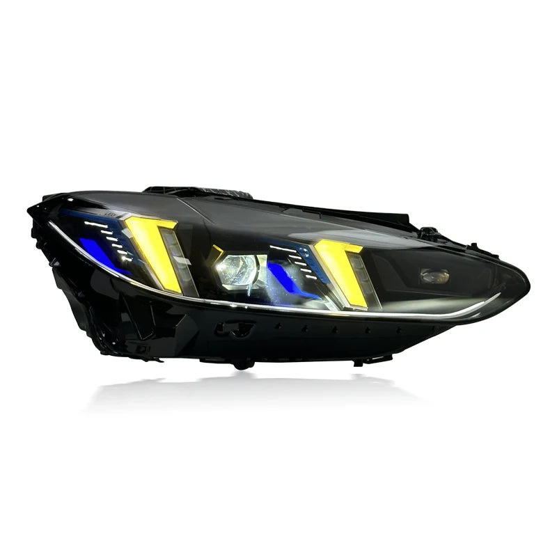 Snake Eye Style White & Yellow DRL Laser Headlights for BMW G22 G26 G82 2021-2024